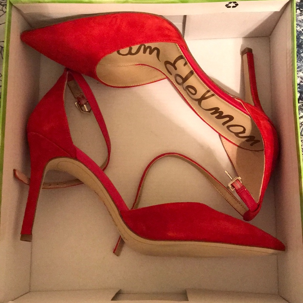 Sam Edelman Red Heels Wide